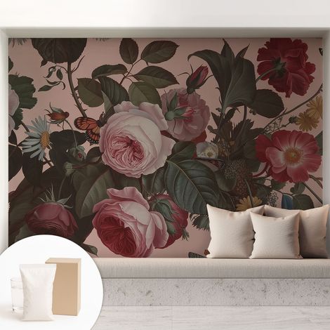 Carta Da Parati - Murale Alla Moda Decorazione - Camera Da Letto - Con Colla Gratuita Eleganza floreale 208x146 cm (1/5)