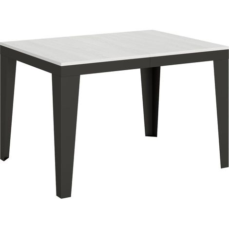 Tavolo Allungabile 120-224x90x80 cm Flame Evolution Bianco Frassino (1/4)
