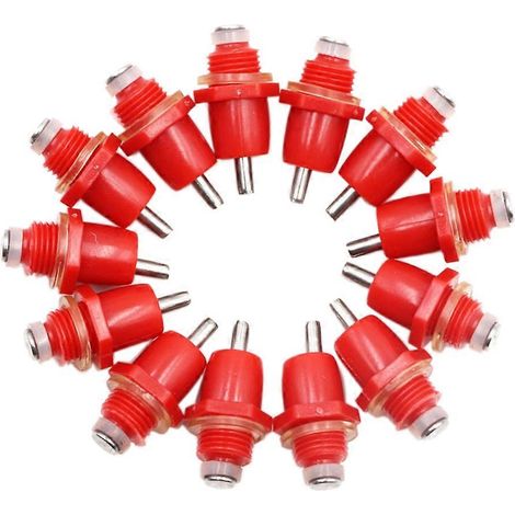 50 abreuvoirs à tétine pour volailles, type ressort, avec distributeur d'eau automatique. (1/5)