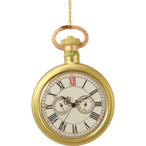 DECORAZIONE OROLOGIO ANTICO H.11.60 DA APPENDERE ADDOBBI ALBERO NATALE