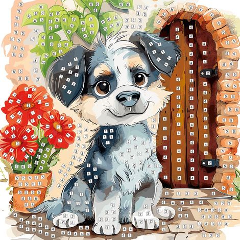 Cane a mosaico in schiuma 25x25 cm FUN&JOY