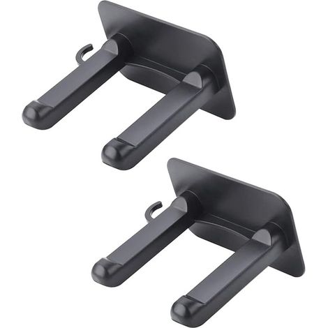 Set mit 2 selbstklebenden Wandhalterungen für Haartrockner, kein Bohren erforderlich, multifunktional, für Badezimmer, Hotel, Friseursalon (1/4)