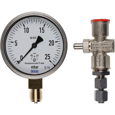 Manometer 0 bis 25 mbar am DMV angebaut mit GW..A6/1 zusätzlich - 15133626942 von Weishaupt