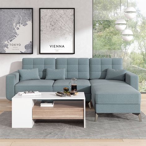 Couchtisch Fabien, Weiß, 110 x 60 cm, Vicco