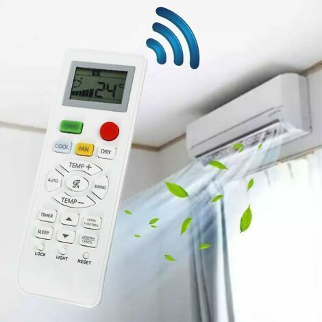 Télécommande universelle pour climatiseur Haier YR-HD01/YL-HD04/YR-HD06/YL-HD02 – Fonctionne avec 2 piles AAA – Fonction refroidissement (1/4)