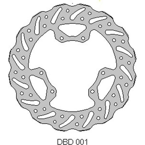 Disco de freno delantero DELTA BRAKING para Honda CR 125 '95-07, 250 '95-01, CRF 250 '04-14, CRF 450 '02-14, ondulado (240 x 101 x 3 mm) (6 x 6,5 mm) (NG066)