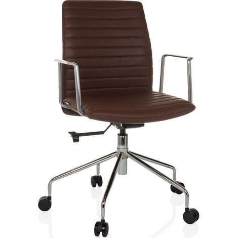 Bürostuhl / Chefsessel VEMONA 30 PU braun hjh OFFICE (1/5)