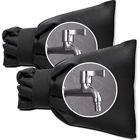 Lot de 2 protections noires pour robinet extérieur - Protection renforcée contre le gel et étanches (1/5)
