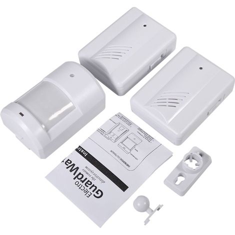 Sistema di allarme wireless sicuro con rilevatore di movimento, campanello d'allarme per la sicurezza domestica, allarme per vialetto, installazione wireless, segnale acustico (1/3)