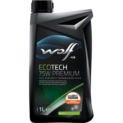 Wolf – Huile de transmission 75W 1 L 1048869 – Excellente stabilité thermique – Protection contre l'usure – Performances optimales pour transmissions manuelles