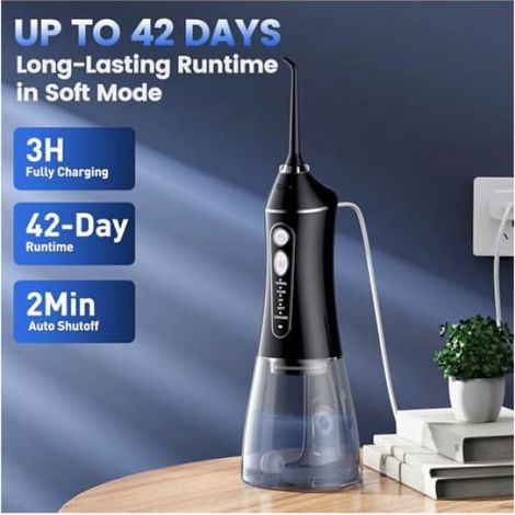 Hydropulseur dentaire sans fil - - Modèle - 5 modes réglables - Réservoir 320 ml - Étanche IPX7 (1/5)