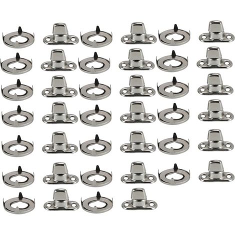 20 Ensembles Fixations Marine Attaches Verrouillage Torsion Œillet Goujon Bouton Tournant Toile