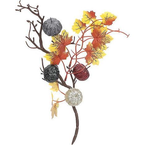 1 bouquet d'érable artificiel pour décorations d'Halloween (1/3)