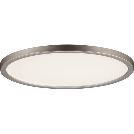 Panneau LED Areo rond incl. 1x12 watts éclairage de plafond Nickel mat plafonnier plastique éclairage de salon 3000 K (1/5)