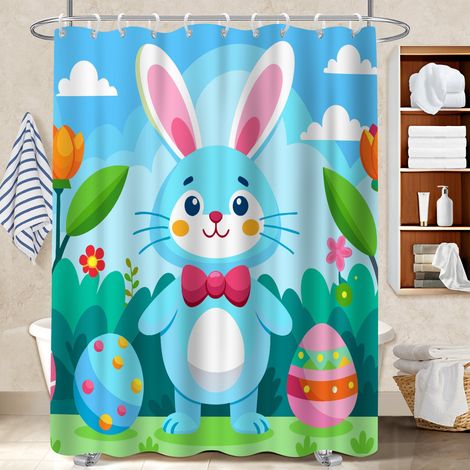 Kit rideau de douche en polyester 180x180 avec motif rideau imperméable pour un coin douche ressourçant (1/5)