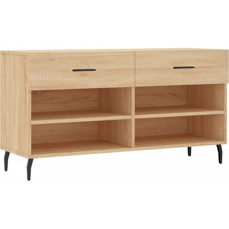Panca Porta Scarpe Rovere Sonoma 102x35x55 cm Legno Multistrato vidaXL (1/5)