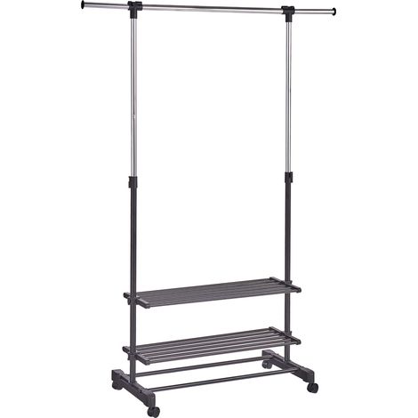 Appendiabiti con Ripiani in Metallo/Plastica Antracite (1/5)