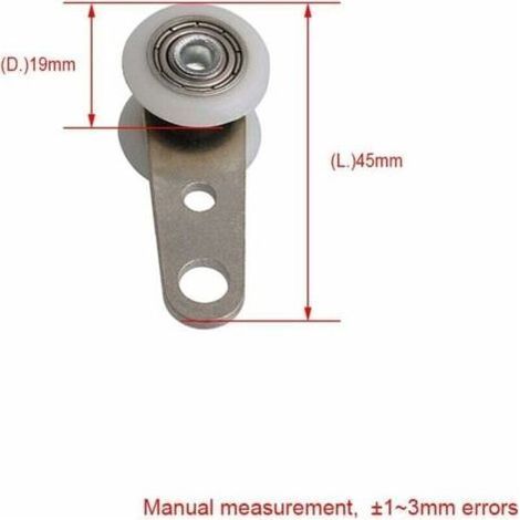 Lot De 10 Roulettes Pour Baies Vitrées Ou Portes Coulissantes En Métal Et En Plastique 4,5 X 1,9 Cm (1/4)