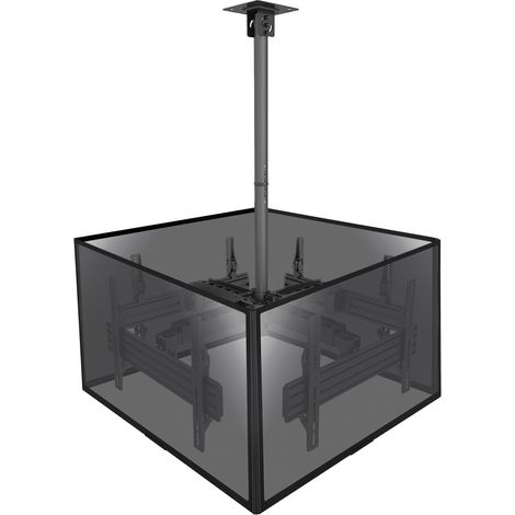 Support plafond pour 4 écrans TV 32"-65" Hauteur réglable 86-325cm (1/4)