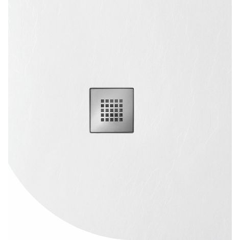 Receveur de douche en marbre de culture MITIA Quadrant 90x90cm, blanc (1/2)