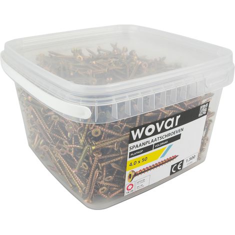 Vorteilseimer Spanplattenschrauben Gelb Verzinkt 4,0 x 50 mm Torx