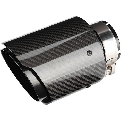 Manguito de escape de fibra de carbono, entrada de 63 mm - salida de 101 mm, universal para modificación de automóviles. (1/5)