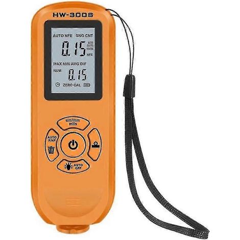 Jauge d'épaisseur de revêtement numérique 0,01 mm/1 mil, écran LCD vertical, étalonnage (1/5)