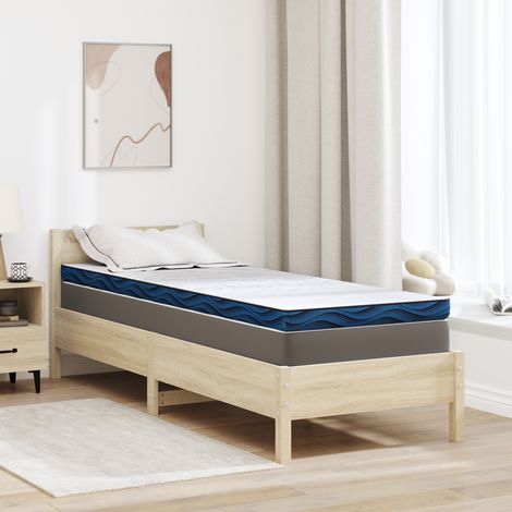 vidaXL Surmatelas 80 x 200 cm d’épaisseur Tissu jacquard Blanc (1/5)