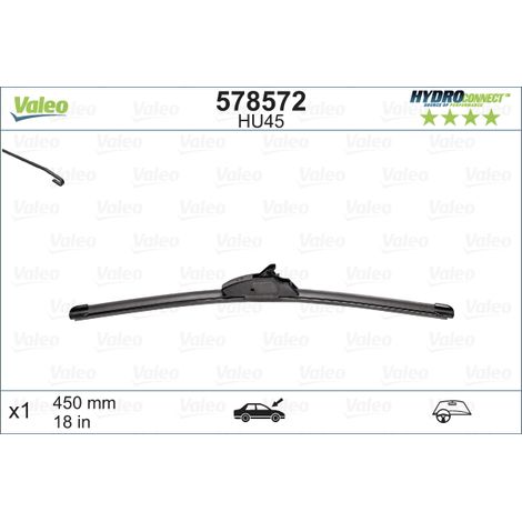 Balai d'essuie-glace Valeo 578572 ABARTH 1611346180 1611348580 1H0955427 6423J6 (1/5)