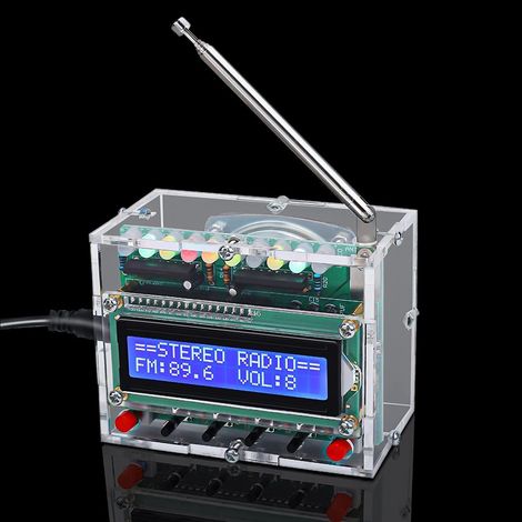 FM-Radio-Bausatz mit Elektronik-Lötprojekten zum Selbermachen, LCD-Bildschirm, FM-Empfang (87–108 MHz) und Funkempfänger zum Lernen und Lehren – inklusive Löt-Experimenten