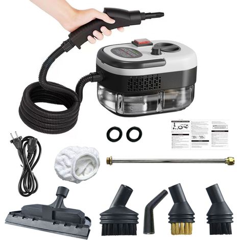 Nettoyeur vapeur, nettoyeur vapeur haute pression 2500W 220V, adapté aux voitures, cuisines, salles de bains et joints de carrelage (blanc).
