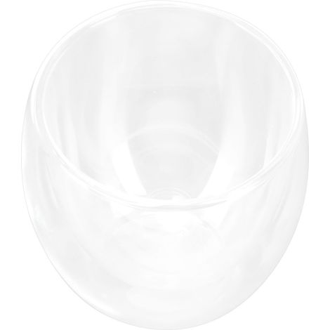 Doppelwandiger, transparenter Milchbecher, hitzebeständiger zylindrischer Becher, Kaffeetasse für Getränke, 250 ml, für den Heimgebrauch. (1/5)