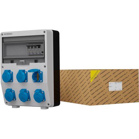 Tableau électrique de chantier 6x230 V DV-S/FI Schuko Doktorvolt DV-1769-D (1/5)