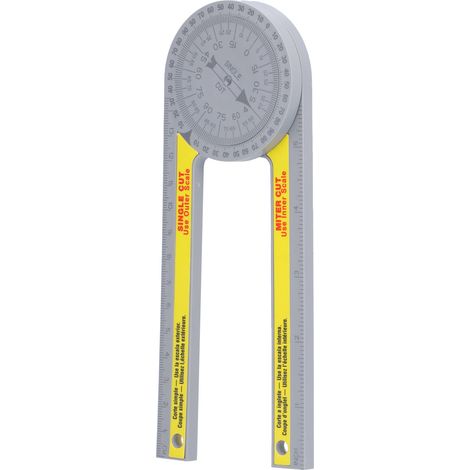 Protactor pour scie à onglet gouttière d'angle 360° mesure guide de coupe outil pour charpentiers plombiers (1/5)
