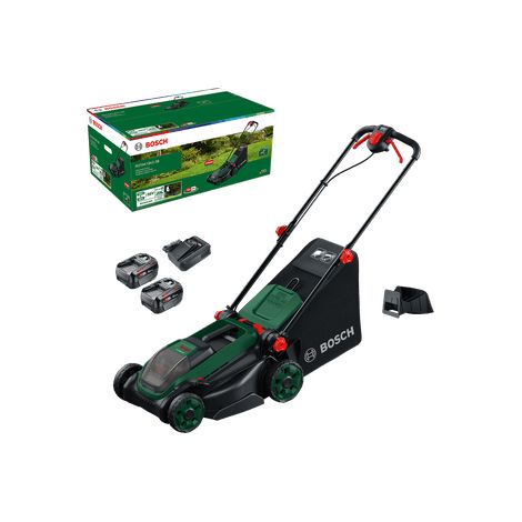 Tondeuse à gazon sans fil ROTAK18V2-38 - BOSCH - 2 batteries 4,0 Ah - chargeur - 06008B9M00