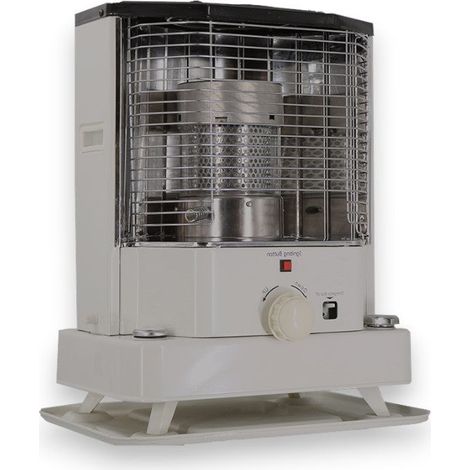 Stufa radiante a combustibile liquido 2400W bianca 42x31xH52 cm con accensione piezoelettrica (1/5)