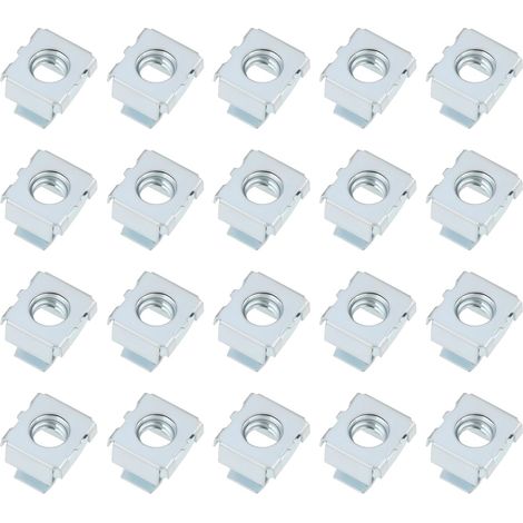 50 écrous Cage Autobloquants 1/4-20 pour Installation Sur Serveurs Racks Commutateurs Et Routeurs (1/5)