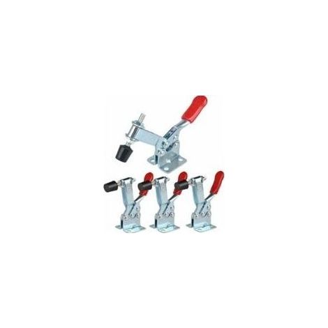 GH-201-B - Lot de 4 sauterelles à serrage vertical avec base horizontale - Capacité 90 kg (1/4)
