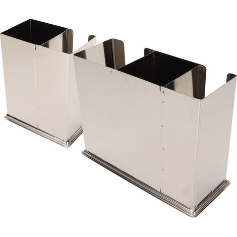 Égouttoir à ustensiles en acier inoxydable, support suspendu pour baguettes, cuillères, fourchettes et couteaux, panier égouttoir à couverts, 3 compartiments (1/5)