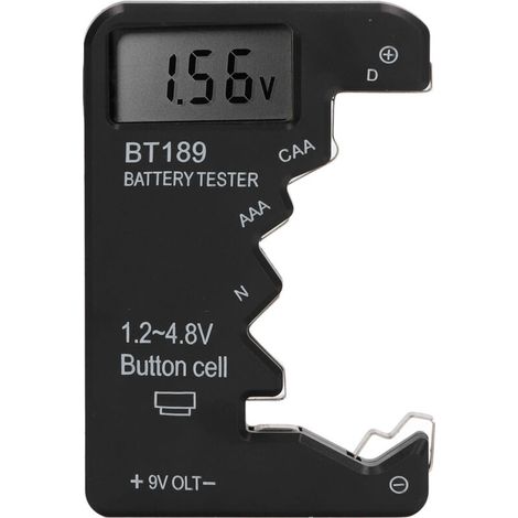 Testeur de capacité pour piles AA AAA 6F22 9V - Affichage numérique - Outil de mesure de charge - Noir