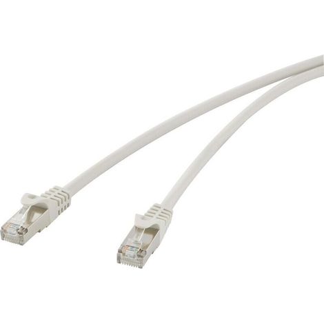 Câble réseau RJ45 CAT 5e F/UTP 5 m gris avec cliquet – 1 pièce, référence Y859202 (1/4)
