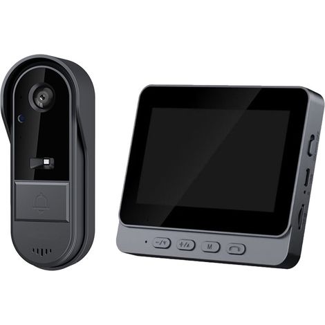 Sonnette sans Fil Exterieur Etanche avec écran IPS de 4.3 1080P Sonnette sans Fil avec Camera IP69 Visiophone Audio Bidirectionnel (1/5)