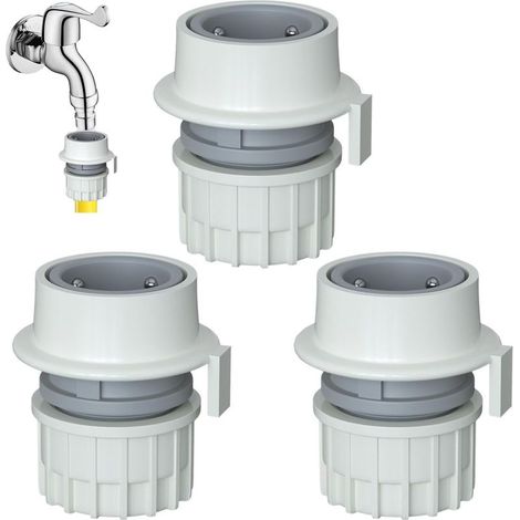 Raccord rapide 3 pièces pour robinets d'évier, adaptateur robinet vers tuyau d'arrosage 5/8 pouce, raccord rapide pour lave-vaisselle portable (1/5)