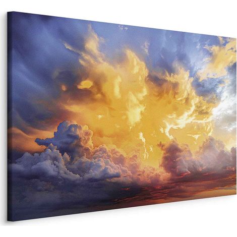 Photo - Magnifique coucher de soleil - nuages aux teintes chaudes (1/3)
