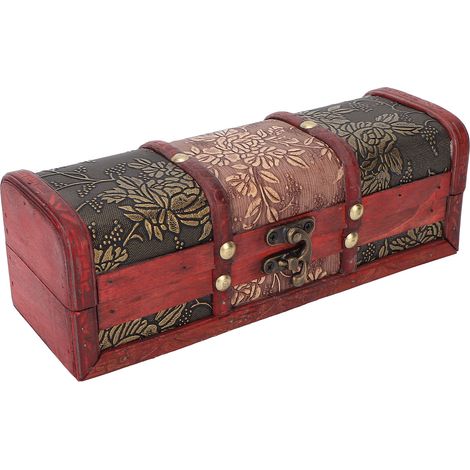 Boîte à bijoux en bois style rétro, élégante, pour ranger épingles à cheveux, documents, colliers et bracelets. (1/5)