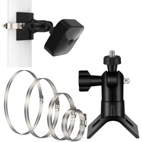 Support de fixation pour caméras, support de serrage réglable pour Outdoor 4 (4e génération/3e génération), XT/XT2, Mini/Indoor, tuyau de drainage et support en acier (1/5)