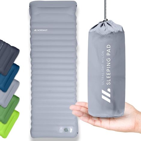 Self Inflating Mattress Single Compact Single Camping Mattress Trekking Light Grey Mattress (1/5)