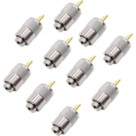 10 Connettori RF Connettori UHF Maschio Rg8 Rg58 Presa per cavo Connettori antenna Pl259 (1/5)