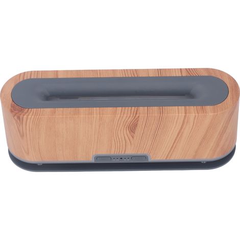 Diffuseur de flamme 7 couleurs, diffuseur imitation bois clair, humidificateur d'air pour pièce, chambre, bureau, prise européenne 100-240 V (1/5)