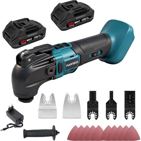 Utensile Multifunzione Oscillante, Multiutensile Oscillante Senza Fili per Makita 18V Batteria, 6 Velocità Regolabili Multitool, Multimaster per Rimuovere, Raschiare, Tagliare (1/5)